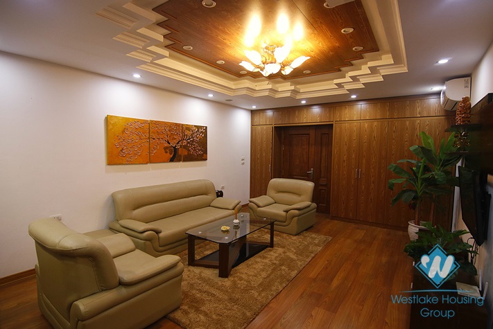 Elegant 3 bedroom apartment with a nice terrace for rent in Dong Da District